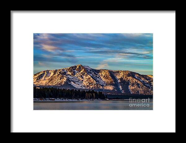 Winter Morning South Lake Tahoe Framed Print featuring the photograph Winter Morning South Lake Tahoe by Mitch Shindelbower