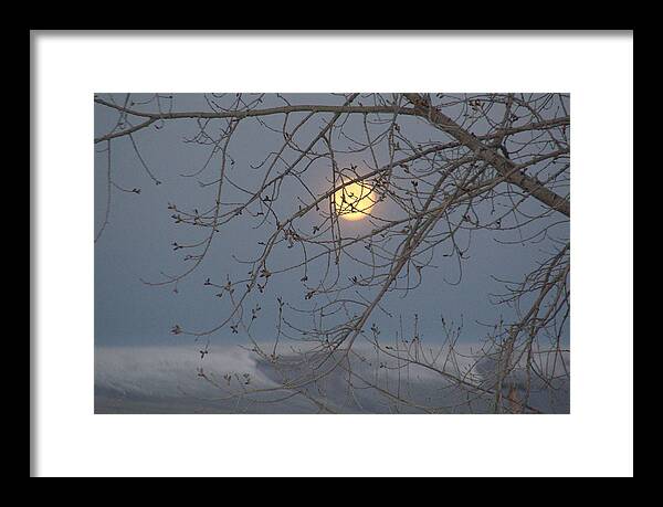 Moon Framed Print featuring the photograph Winter Mornings by Al Swasey