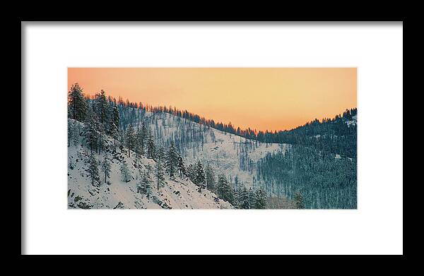 Mountain Framed Print featuring the photograph Winter Mountainscape by Troy Stapek