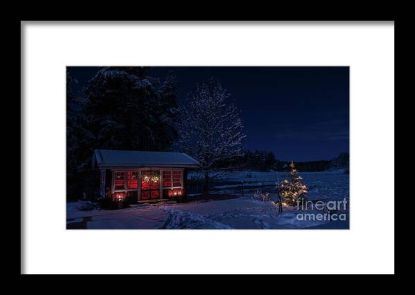 Christmas Framed Print featuring the photograph Winter night by Torbjorn Swenelius