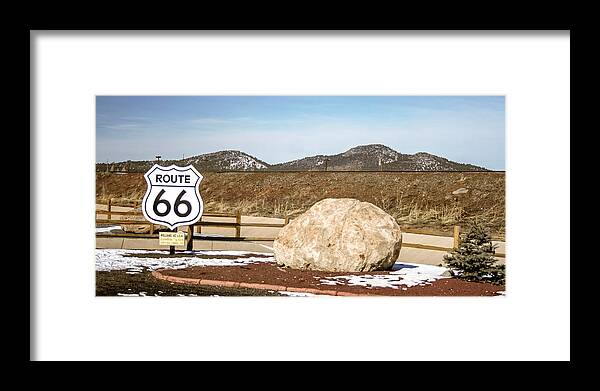 Arizona Framed Print featuring the photograph Winter on Route 66 by Darrell Foster