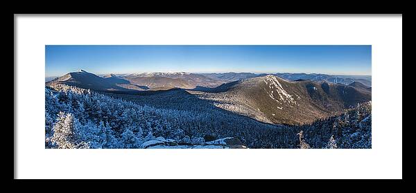 Winter Framed Print featuring the photograph Winter Panorama from Liberty by White Mountain Images
