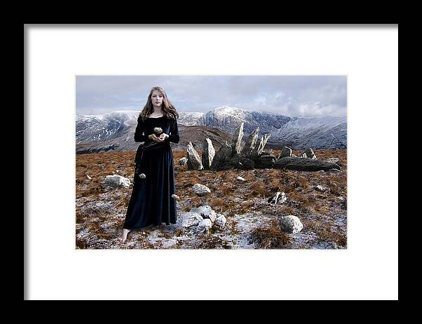 Woman Framed Print featuring the digital art Winter by Richard Ferguson