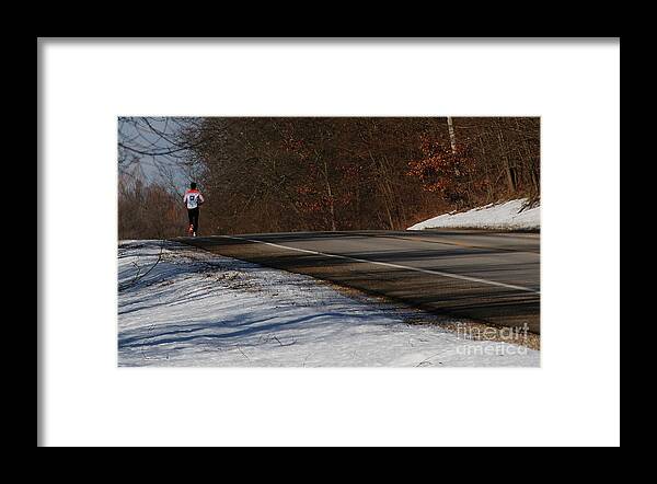 Winter Framed Print featuring the photograph Winter Run by Linda Shafer