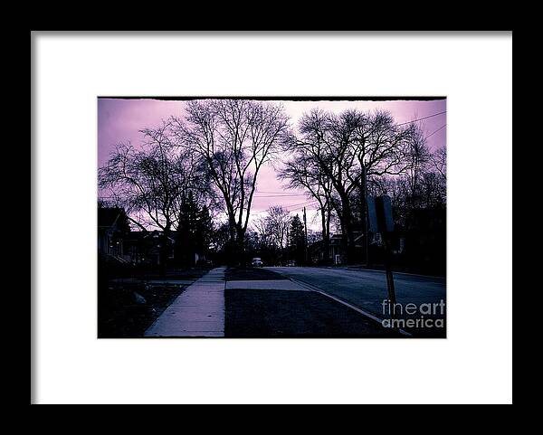 United States Framed Print featuring the photograph Winter Sky on Gottschalk Avenue by Frank J Casella