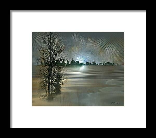 Winter Framed Print featuring the digital art Winter Solstice by Jean Gugliuzza