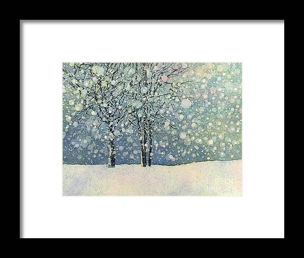 Snow Framed Print featuring the painting Winter Sonnet by Hailey E Herrera