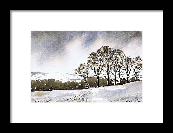 Winter Framed Print featuring the painting Winter Sowood by Paul Dene Marlor