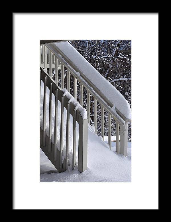Stairs Framed Print featuring the photograph Winter Stairs by Frank Mari