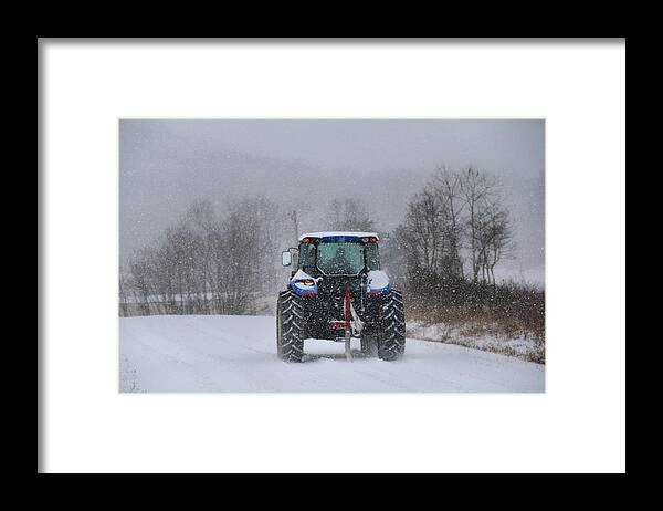 Snow Framed Print featuring the photograph Winter Storm Jonas by Kathryn Meyer