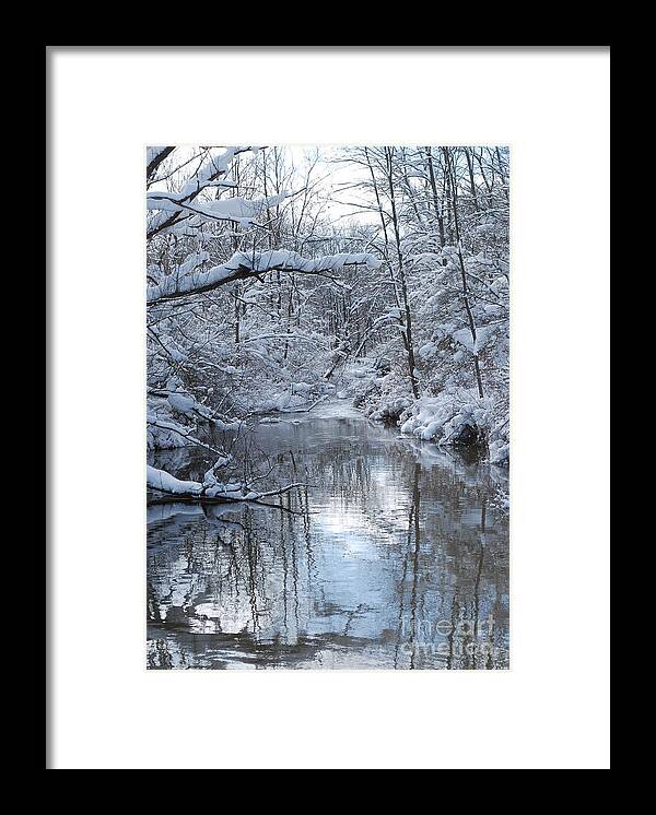 Winter Framed Print featuring the photograph Winter Stream by Lila Fisher-Wenzel