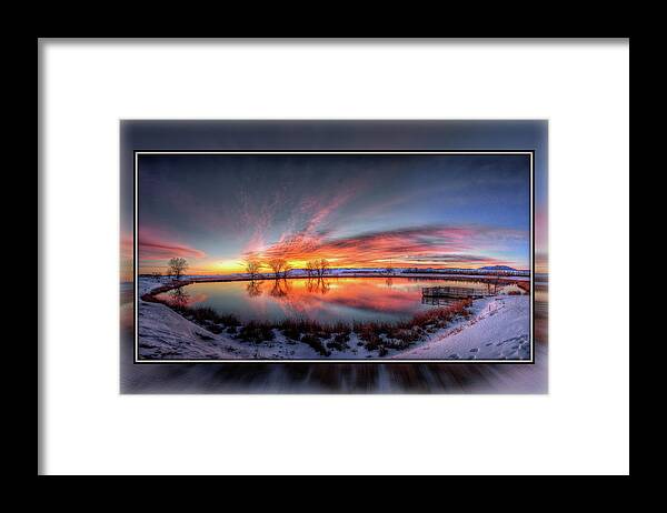 Sunrise Framed Print featuring the photograph Winter Sunrise by Fiskr Larsen