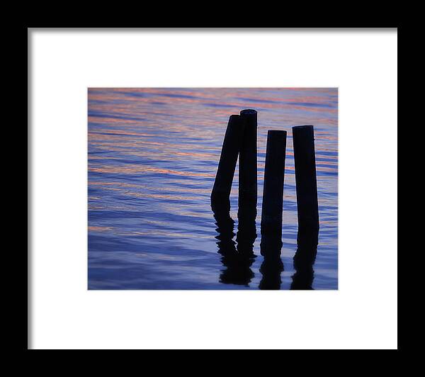 Water Framed Print featuring the photograph Winter Sunset by Mark Wagoner