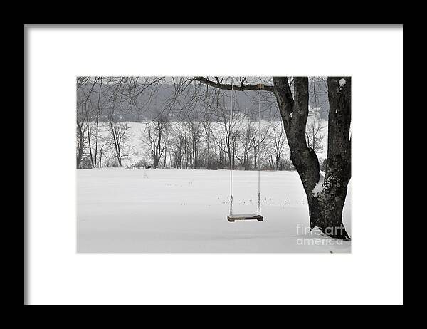 Swing Framed Print featuring the photograph Winter Swing by John Black