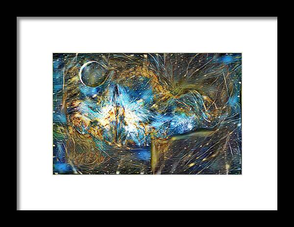 Stars Framed Print featuring the digital art Winter tale by Bruce Rolff