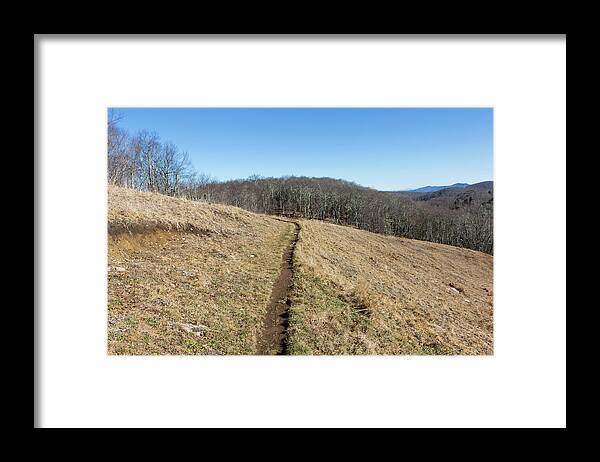 Empty Framed Print featuring the photograph Winter Trail - December 7, 2016 by D K Wall