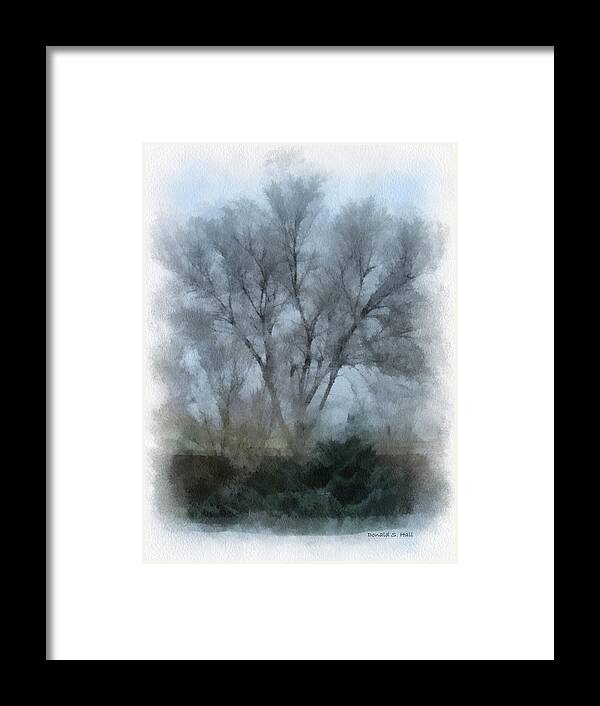 Winter Landscape Framed Print featuring the digital art Winter Trees by Donald S Hall