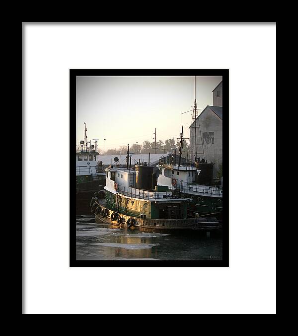 Tugs Framed Print featuring the photograph Winter Tugs by Tim Nyberg