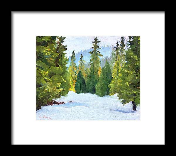 Winter Framed Print featuring the painting Winter Wandering by Chris Rice