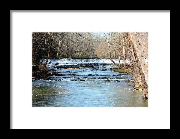 Winter Waterfall Framed Print featuring the photograph Winter Waterfall by Maria Urso