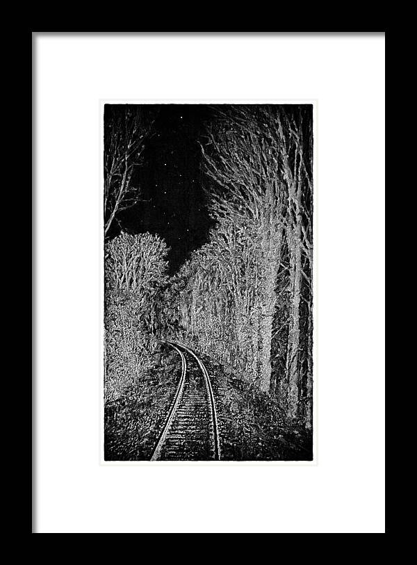 Winterreise Framed Print featuring the digital art Winterreise by Chuck Mountain