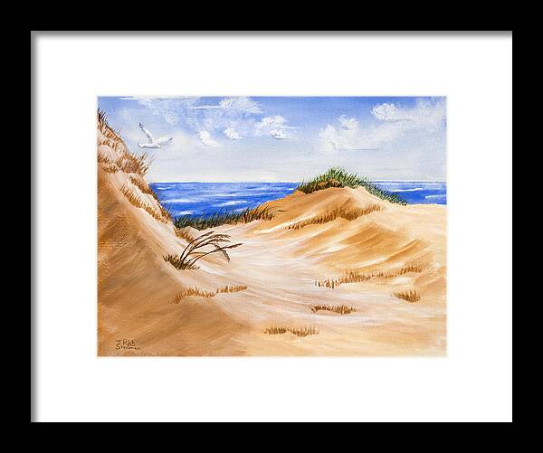 Beach Framed Print featuring the painting Wish I Was There by Richard Stedman