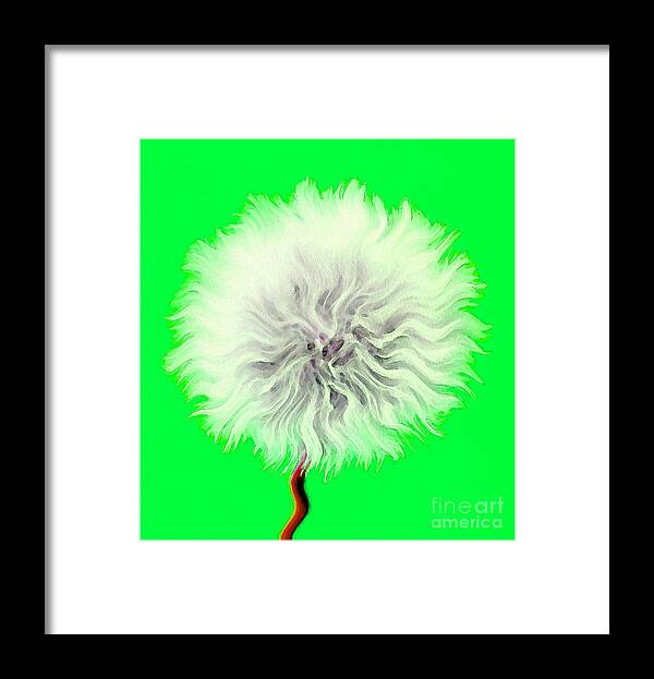 Dandelion Framed Print featuring the photograph Wish In Green by Krissy Katsimbras