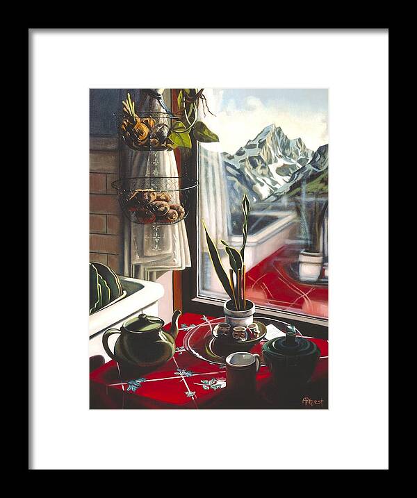 Christmas Framed Print featuring the painting Wishful Thinking by Art West