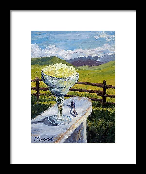 Oil Framed Print featuring the painting With Salt by Mary Giacomini