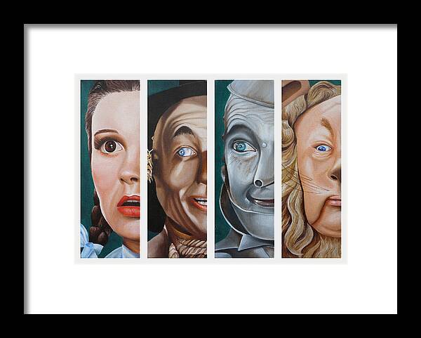 Wizard Of Oz Framed Print featuring the painting Wizard of Oz Set One by Vic Ritchey