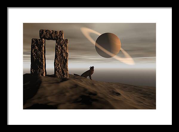 Bryce Framed Print featuring the digital art Wolf song by Claude McCoy