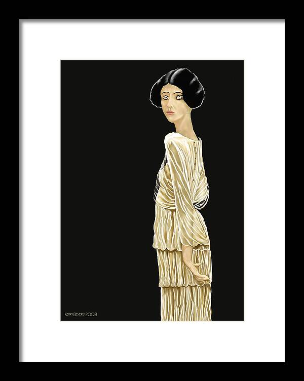 Woman Framed Print featuring the digital art Woman 36 by Kerry Beverly
