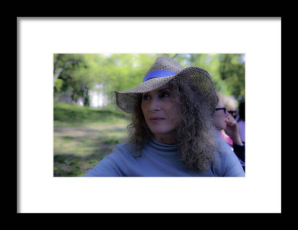 Portrait Framed Print featuring the photograph Woman In Blue by Madeline Ellis