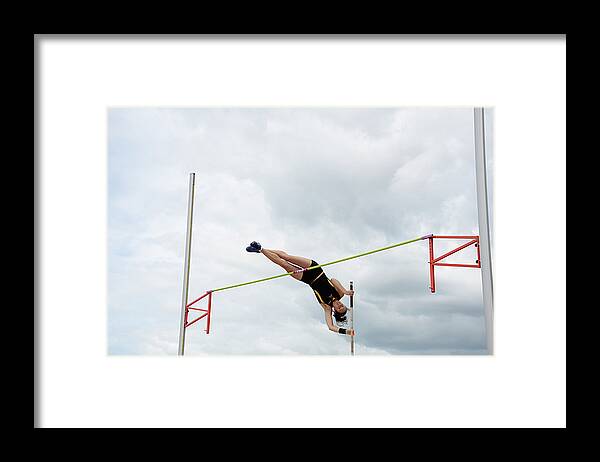 Canadian Track And Field National Championships 2011 Framed Print featuring the photograph Womens Pole Vault 3 by Bob Christopher