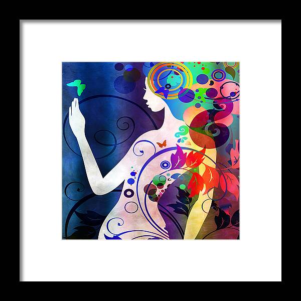 Amaze Framed Print featuring the digital art Wonder by Angelina Tamez
