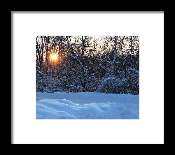 Wood Nymph In The Snow Framed Print featuring the photograph Wood Nymph In The Snow by Kathy M Krause
