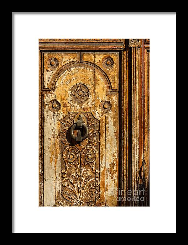 Wooden Door Framed Print featuring the photograph Wooden Door by Lutz Baar