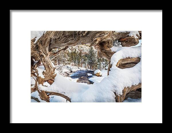 Landscape Framed Print featuring the photograph Wooden Window View by Charles Garcia