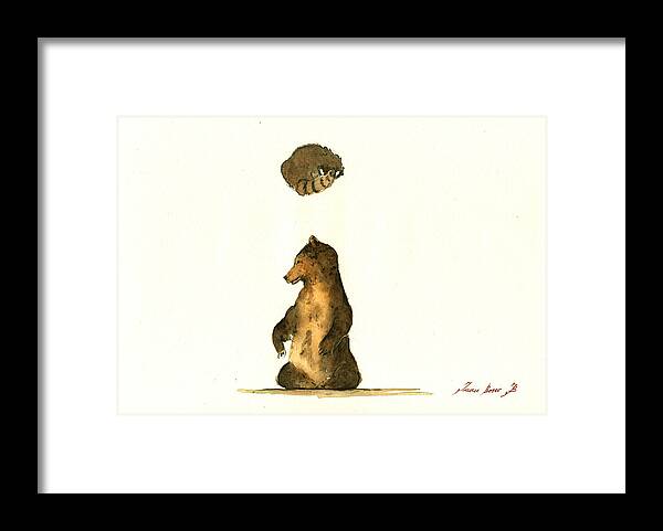 I Letter Framed Print featuring the painting Woodland letter I by Juan Bosco