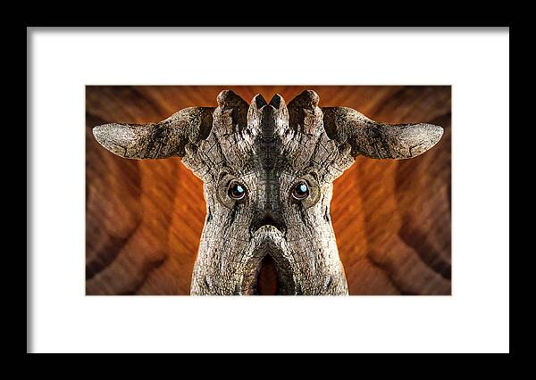 Wood Framed Print featuring the digital art Woody 201 by Rick Mosher