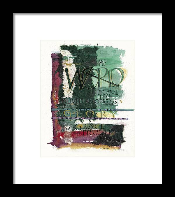 Advent Framed Print featuring the painting Word by Judy Dodds