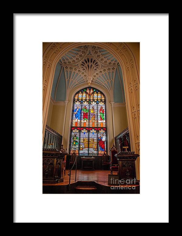 Stain Glass Framed Print featuring the photograph Work of Art by Dale Powell