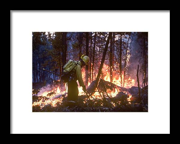 California Framed Print featuring the photograph Working on the Fireline by Robert Potts