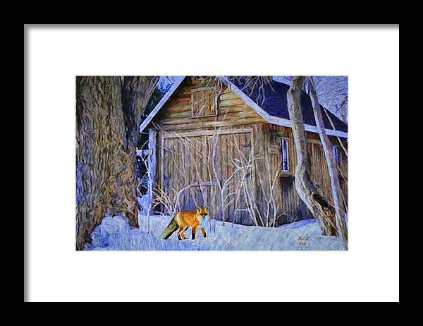 Fox Framed Print featuring the photograph Workshop Visitor by Dennis Baswell