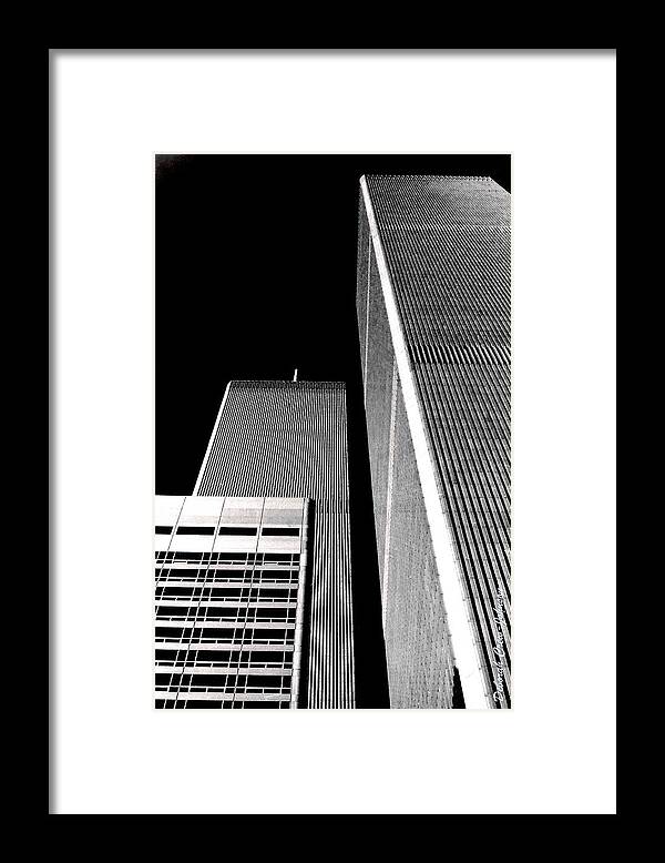 City Framed Print featuring the photograph World Trade Center Pillars by Deborah Crew-Johnson