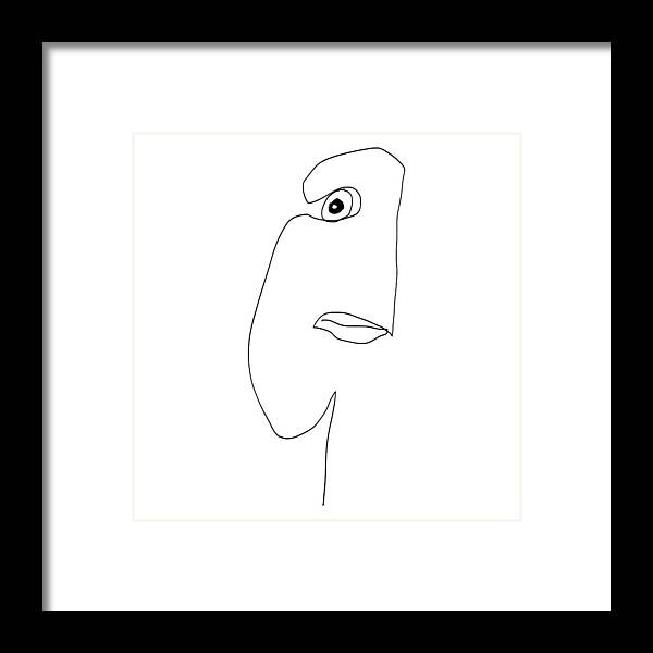 Apple Pencil Framed Print featuring the drawing Worry by Bill Owen