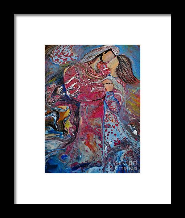 Love Framed Print featuring the painting Wrapped In Your Love by Deborah Nell