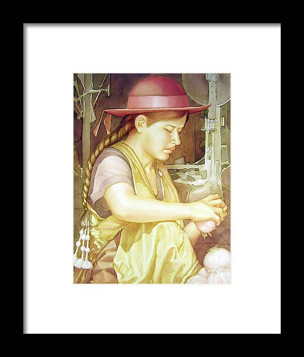 Watercolor Framed Print featuring the painting WS1995DC004 Ivon 15x20 by Alfredo Da Silva