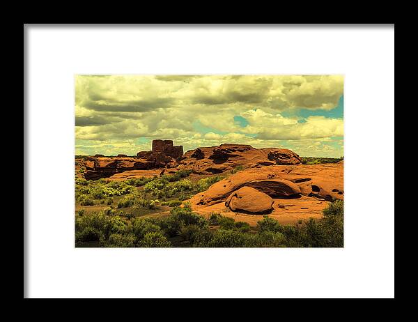 Wupatki Framed Print featuring the photograph Wupatki Pueblo Ruins by Ben Graham