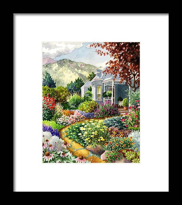 Colorado Garden Painting Framed Print featuring the painting Xeriscape Garden by Anne Gifford